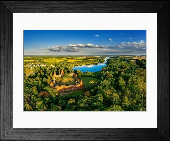 Framed Print : Szymbark in Masuria-Ruins of the Gothic castle of the Pomesanian chapter