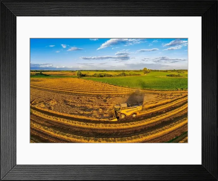 Framed Print : Harvest in Warmia in north-eastern Poland Framed Print : Harvest in Warmia in north-eastern Poland