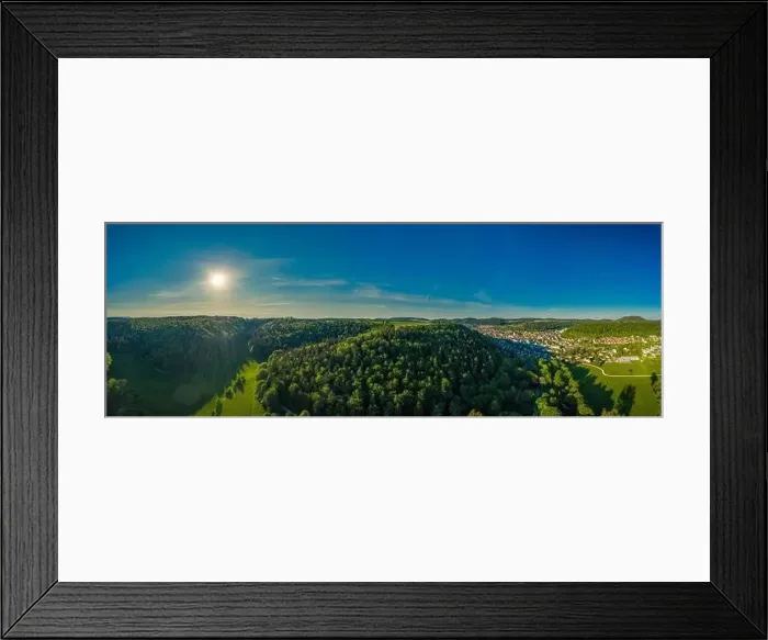 Framed Print : Panoramic aerial of the recreation aera of the Swabian Alb, shot from a high angle view Framed Print : Panoramic aerial of the recreation aera of the Swabian Alb, shot from a high angle view