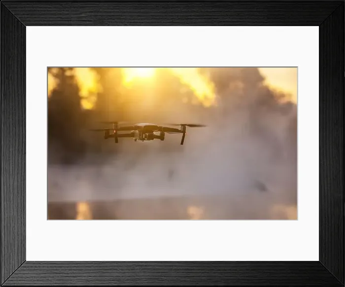 Framed Print : Drone copter with digital camera Framed Print : Drone copter with digital camera