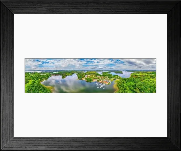 Framed Print : Masuria - the land of a thousand lakes visible from the bird's eye view