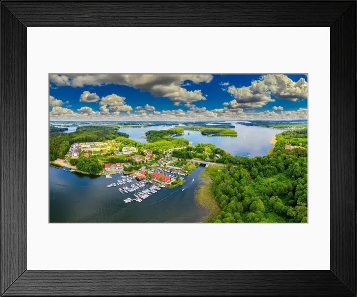Framed Print : Masuria - the land of a thousand lakes visible from the bird's eye view Framed Print : Masuria - the land of a thousand lakes visible from the bird's eye view