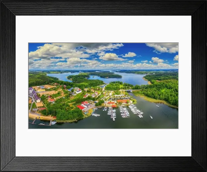 Framed Print : Masuria - the land of a thousand lakes visible from the bird's eye view Framed Print : Masuria - the land of a thousand lakes visible from the bird's eye view