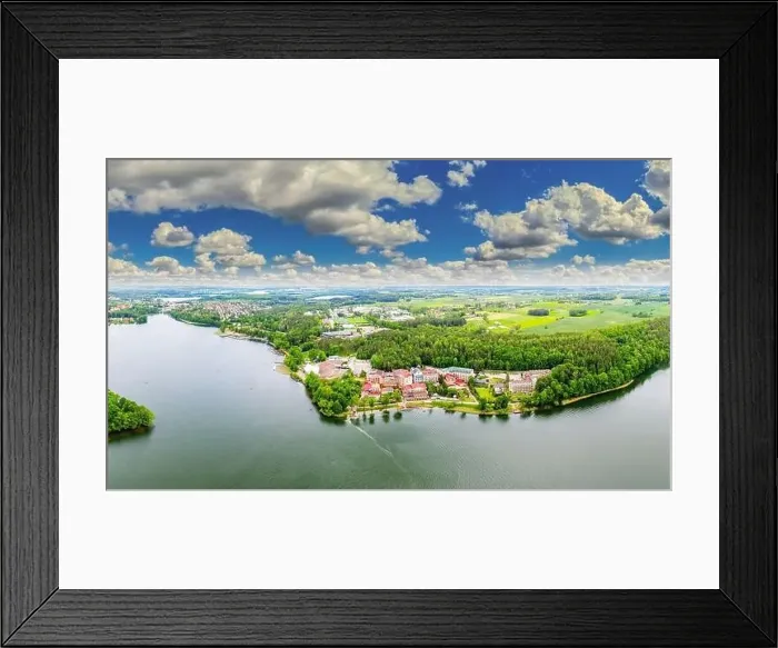 Framed Print : Masuria - the land of a thousand lakes visible from the bird's eye view Framed Print : Masuria - the land of a thousand lakes visible from the bird's eye view
