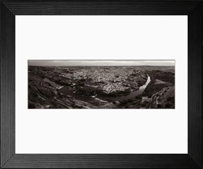 Framed Print : Panorama aerial view of Toledo city skyline with historical buildings in Spain Framed Print : Panorama aerial view of Toledo city skyline with historical buildings in Spain