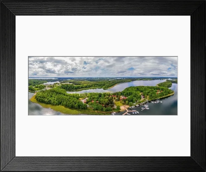 Framed Print : Masuria - the land of a thousand lakes in north-eastern Poland