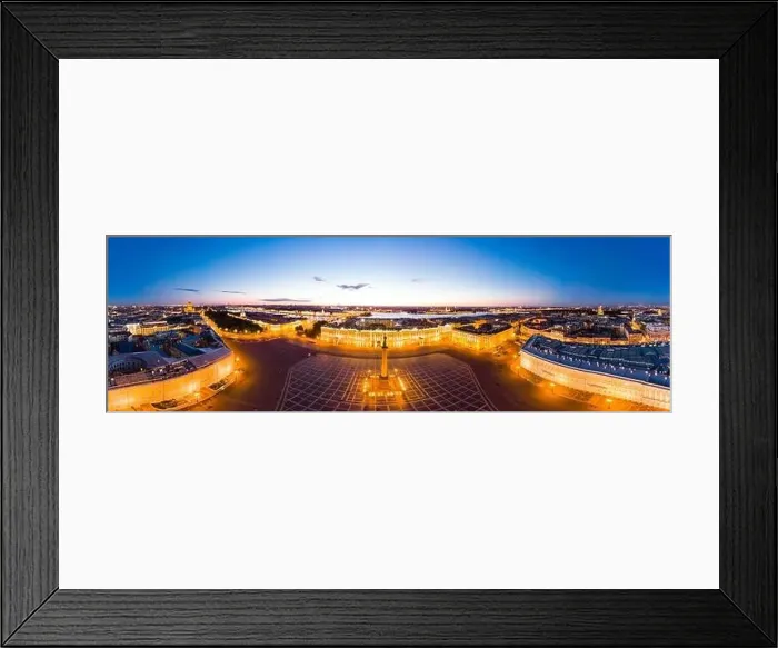 Framed Print : Aerial front view at the Winter Palace building in white nights Framed Print : Aerial front view at the Winter Palace building in white nights