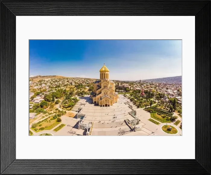 Framed Print : Beautiful Top view from drone to Main attraction of Tbilisi - Cathedral Tsminda Sameba Holy Trinity biggest church Framed Print : Beautiful Top view from drone to Main attraction of Tbilisi - Cathedral Tsminda Sameba Holy Trinity biggest church