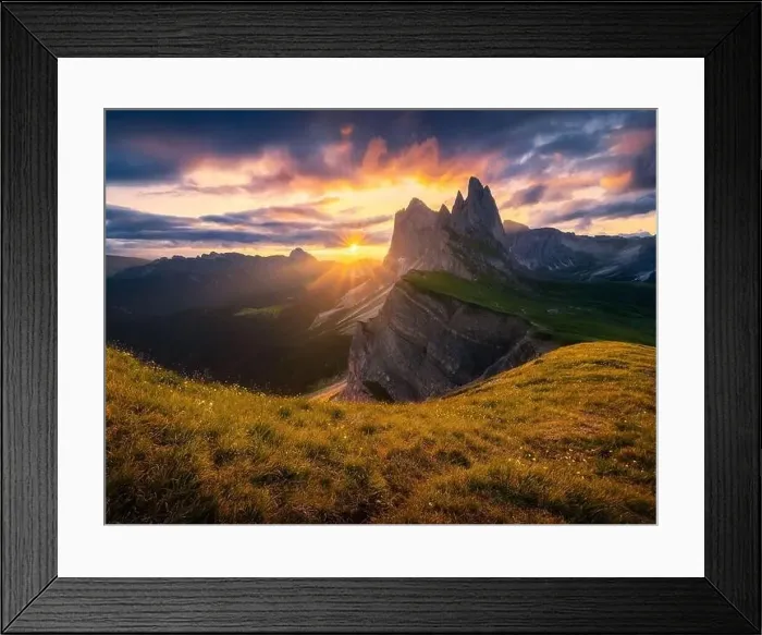 Framed Print : Spectacular views of Dolomites Seceda in Italy Framed Print : Spectacular views of Dolomites Seceda in Italy