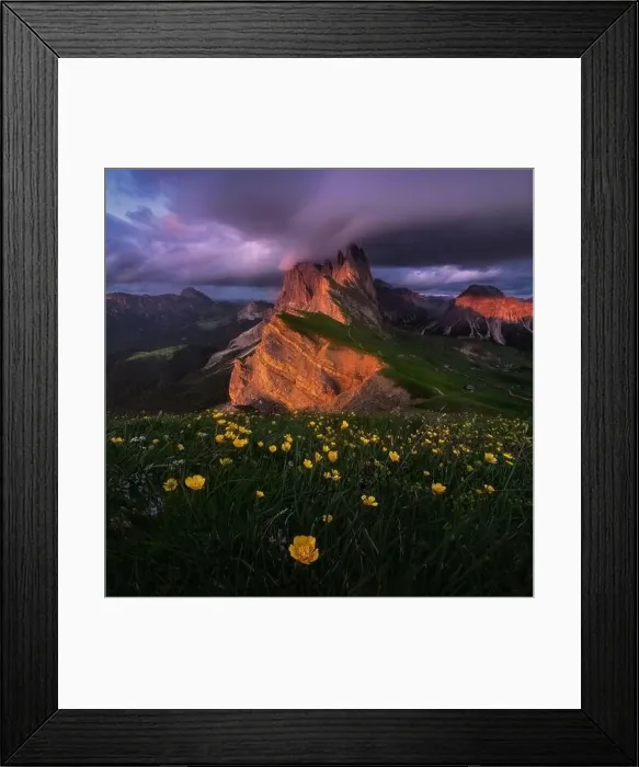 Framed Print : Spectacular views of Dolomites Seceda in Italy Framed Print : Spectacular views of Dolomites Seceda in Italy