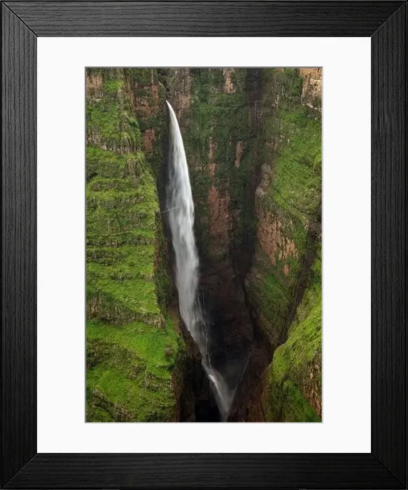 Framed Print : From above of breathtaking scenery of large Jinbar Waterfall with powerful stream flowing down rocky ravine Framed Print : From above of breathtaking scenery of large Jinbar Waterfall with powerful stream flowing down rocky ravine