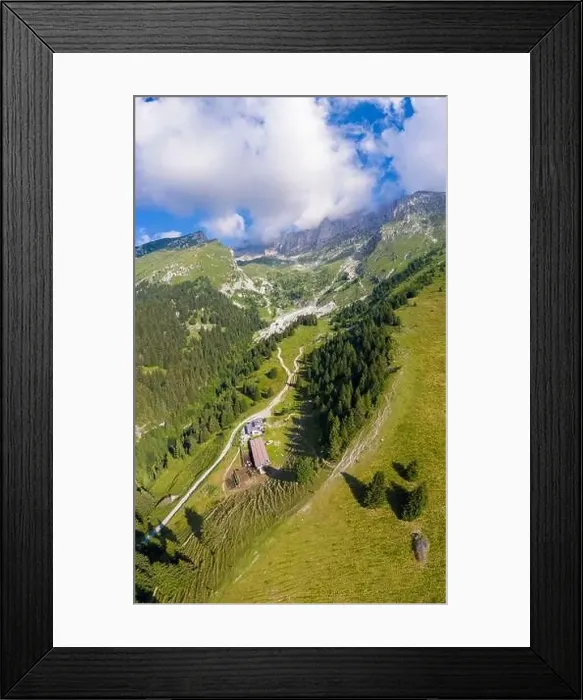 Framed Print : Aerial view of the Presolana and the Cassinelli refuge Framed Print : Aerial view of the Presolana and the Cassinelli refuge