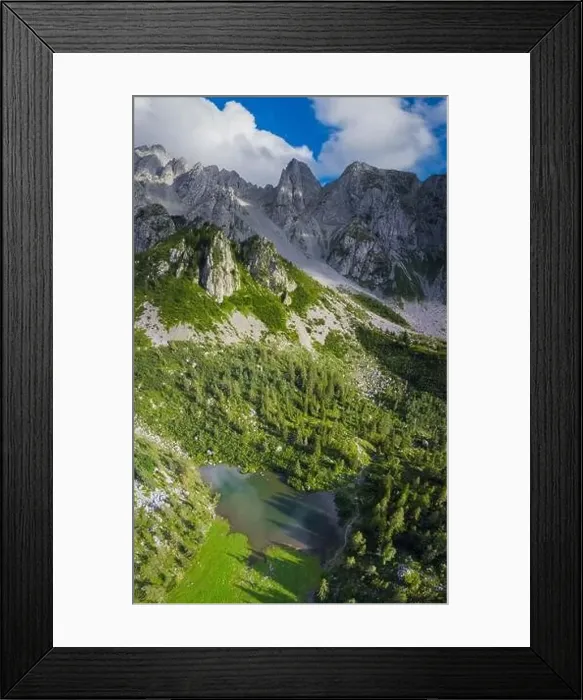 Framed Print : Aerial view of the Campelli di Schilpario Framed Print : Aerial view of the Campelli di Schilpario