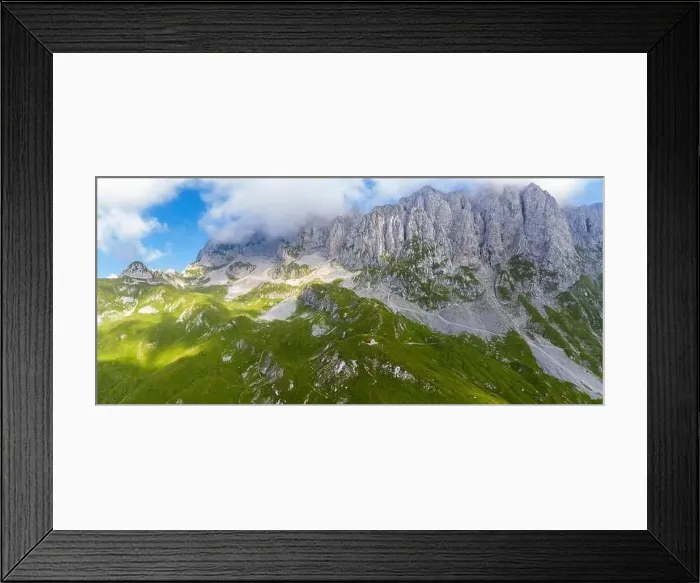 Framed Print : Aerial view of the Presolana and Città di Clusone bivouac Framed Print : Aerial view of the Presolana and Città di Clusone bivouac