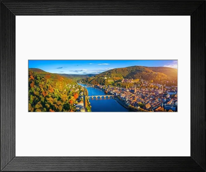 Framed Print : Heidelberg skyline aerial view from above