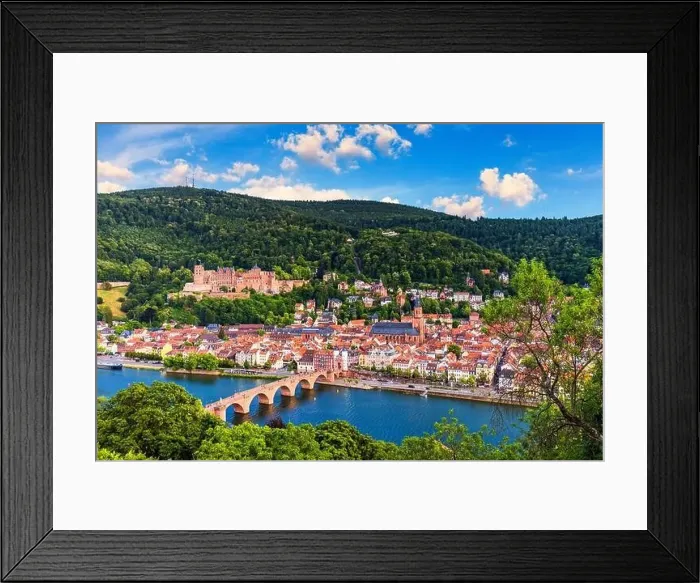 Framed Print : Heidelberg skyline aerial view from above Framed Print : Heidelberg skyline aerial view from above