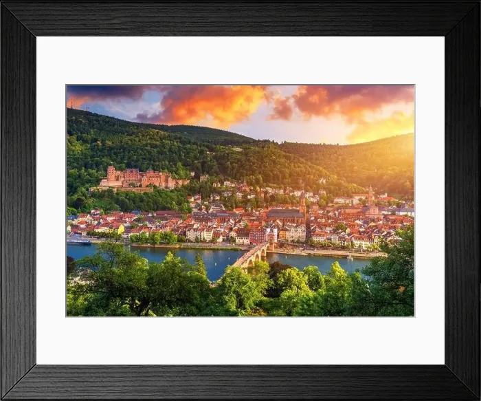 Framed Print : Heidelberg skyline aerial view from above Framed Print : Heidelberg skyline aerial view from above