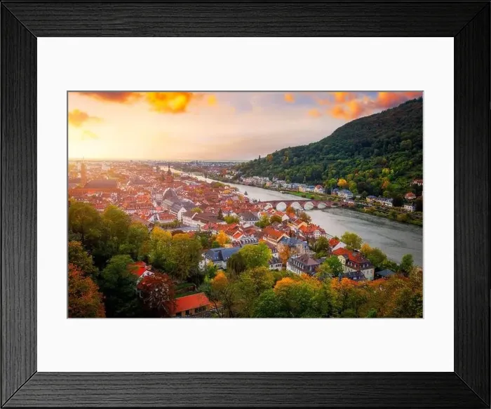 Framed Print : Heidelberg skyline aerial view from above Framed Print : Heidelberg skyline aerial view from above