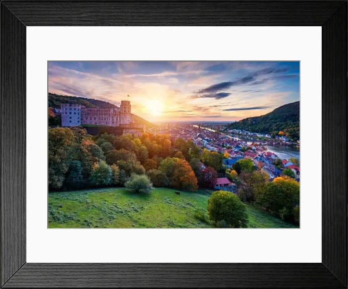 Framed Print : Heidelberg skyline aerial view from above Framed Print : Heidelberg skyline aerial view from above