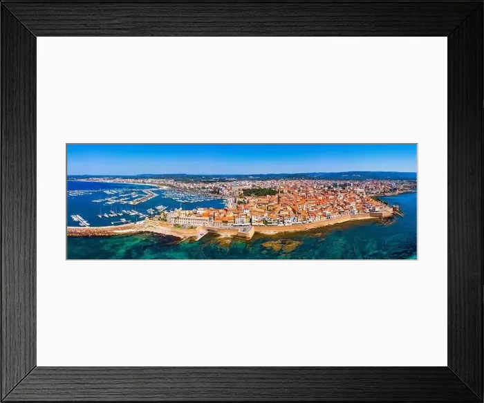 Framed Print : Aerial view over Alghero old town Framed Print : Aerial view over Alghero old town