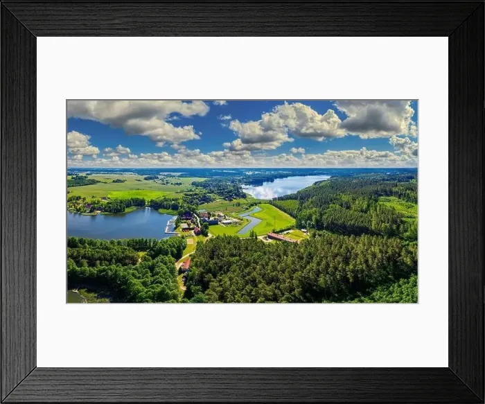 Framed Print : aerial view of Tumiany in Warmia Framed Print : aerial view of Tumiany in Warmia