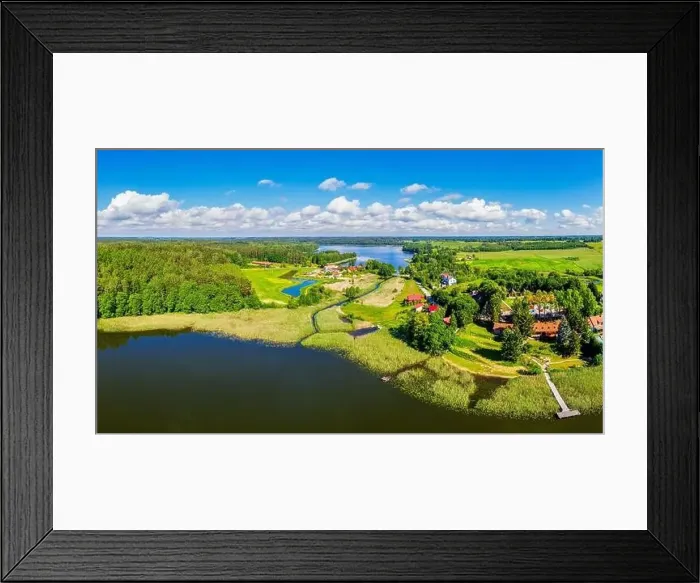 Framed Print : aerial view of Tumiany in Warmia Framed Print : aerial view of Tumiany in Warmia