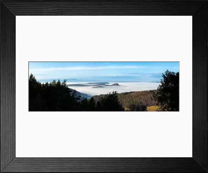 Framed Print : Panoramic view over the valley with fog and castle on the hill in autumn. Spisky Hrad, Slovakia Framed Print : Panoramic view over the valley with fog and castle on the hill in autumn. Spisky Hrad, Slovakia