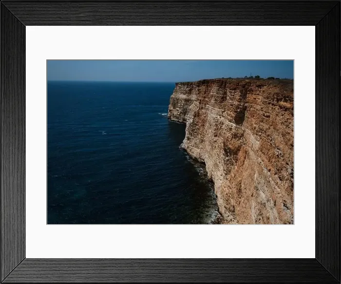 Framed Print : Beautiful view from the cliff on the blue sea Framed Print : Beautiful view from the cliff on the blue sea