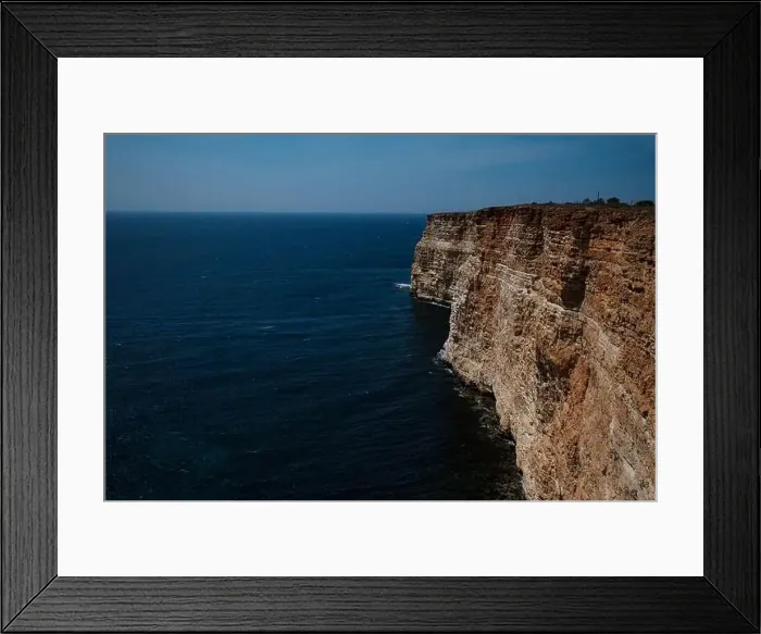 Framed Print : Beautiful view from the cliff on the blue sea Framed Print : Beautiful view from the cliff on the blue sea