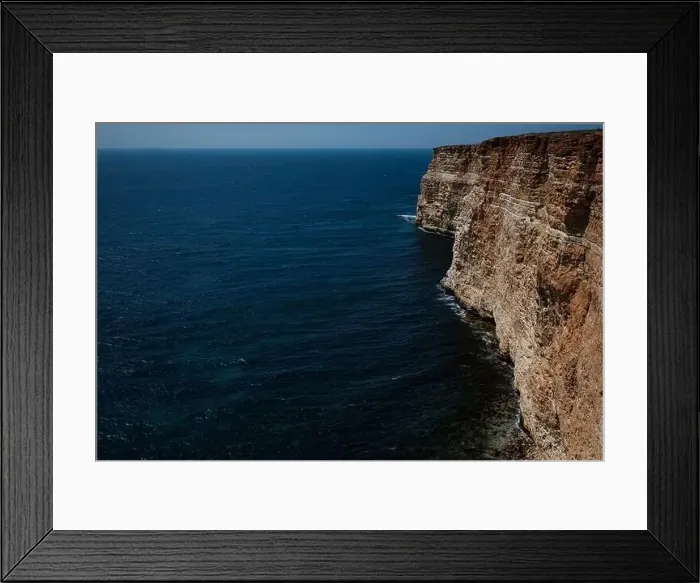 Framed Print : Beautiful view from the cliff on the blue sea Framed Print : Beautiful view from the cliff on the blue sea
