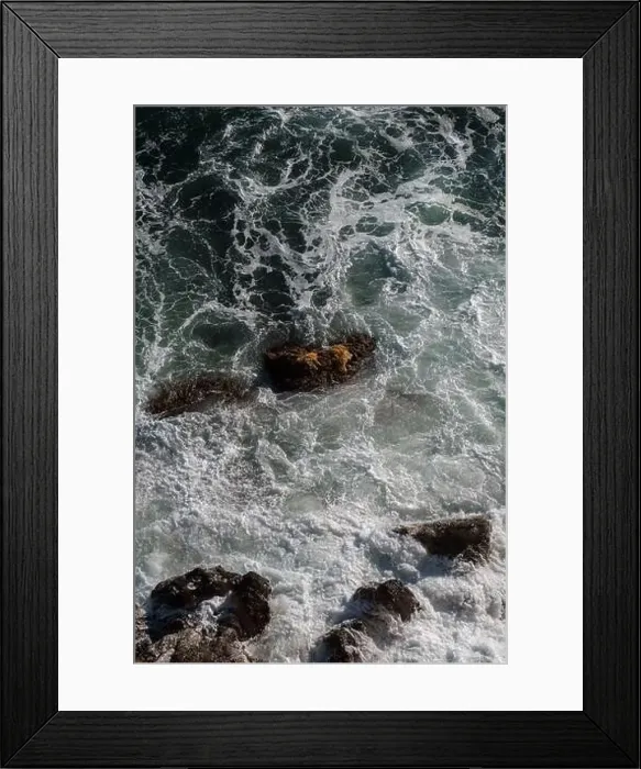 Framed Print : Ocean wave background breaking sea water rocky shore rough seas turquoise water gradient foam Framed Print : Ocean wave background breaking sea water rocky shore rough seas turquoise water gradient foam