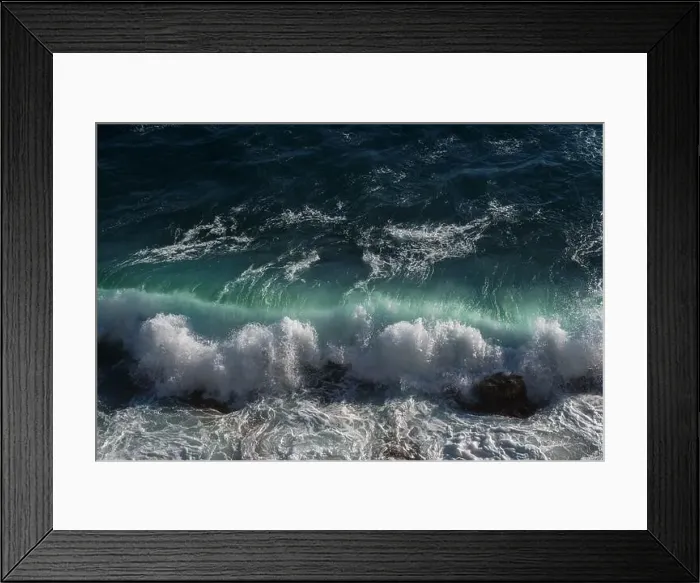 Framed Print : Ocean wave background breaking sea water rocky shore rough seas turquoise water gradient foam Framed Print : Ocean wave background breaking sea water rocky shore rough seas turquoise water gradient foam