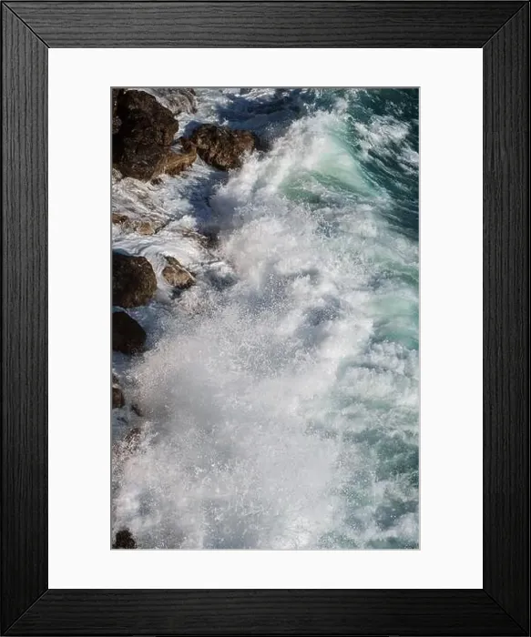 Framed Print : Ocean wave background breaking sea water rocky shore rough seas turquoise water gradient foam Framed Print : Ocean wave background breaking sea water rocky shore rough seas turquoise water gradient foam