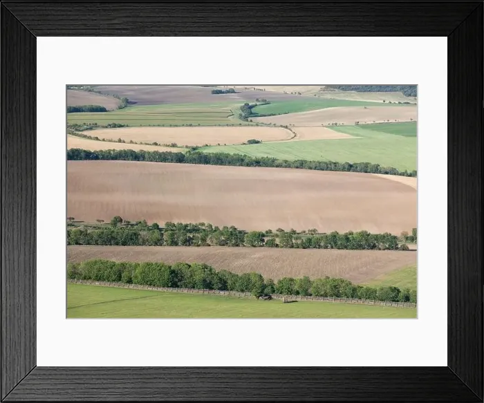 Framed Print : Green fields an meadows and mountains view before harvest Framed Print : Green fields an meadows and mountains view before harvest