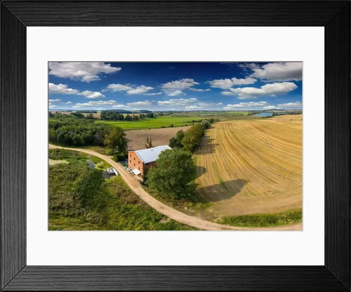 Framed Print : aerial view of Warmia after the harvest Framed Print : aerial view of Warmia after the harvest