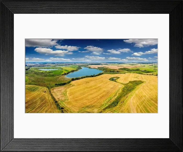 Framed Print : aerial view of Warmia after the harvest Framed Print : aerial view of Warmia after the harvest