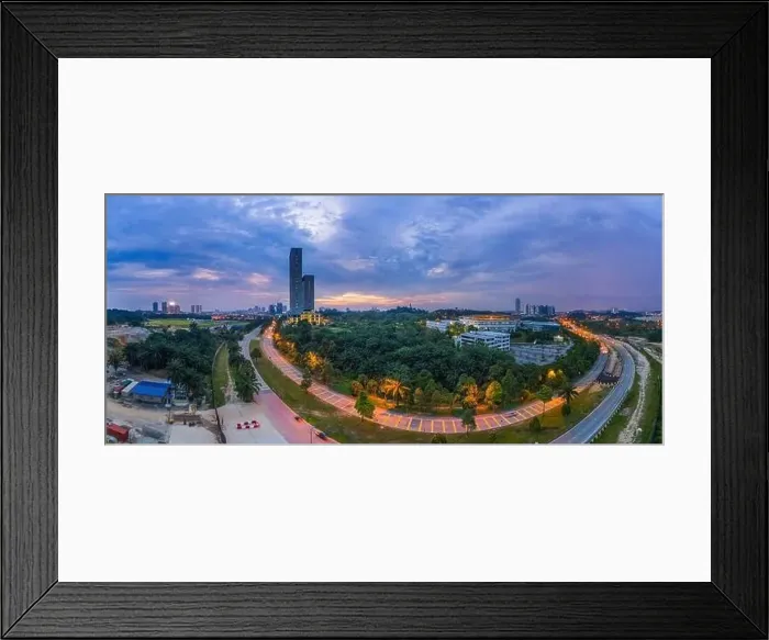 Framed Print : Aerial panorama cityscape of Cyberjaya, Malaysia. Drone shot.Lim Kok Wing University. Oil palm forest Framed Print : Aerial panorama cityscape of Cyberjaya, Malaysia. Drone shot.Lim Kok Wing University. Oil palm forest