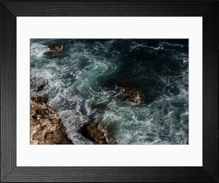 Framed Print : Ocean wave background breaking sea water rocky shore rough seas turquoise water gradient foam Framed Print : Ocean wave background breaking sea water rocky shore rough seas turquoise water gradient foam