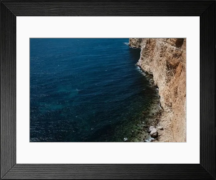 Framed Print : Beautiful view from the cliff on the blue sea Framed Print : Beautiful view from the cliff on the blue sea