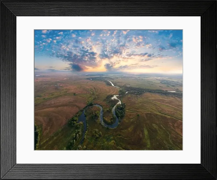 Framed Print : Mystical morning river, the sun's rays shine through the fog Framed Print : Mystical morning river, the sun's rays shine through the fog