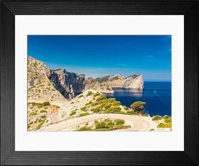 Framed Print : Cape Formentor area and surroundings, coast of Mallorca, Spain