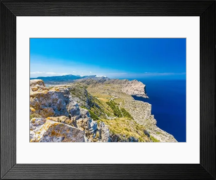 Framed Print : Cape Formentor area and surroundings, coast of Mallorca, Spain Framed Print : Cape Formentor area and surroundings, coast of Mallorca, Spain
