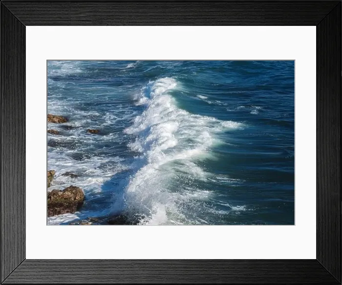 Framed Print : Ocean wave background breaking sea water rocky shore rough seas turquoise water gradient foam Framed Print : Ocean wave background breaking sea water rocky shore rough seas turquoise water gradient foam