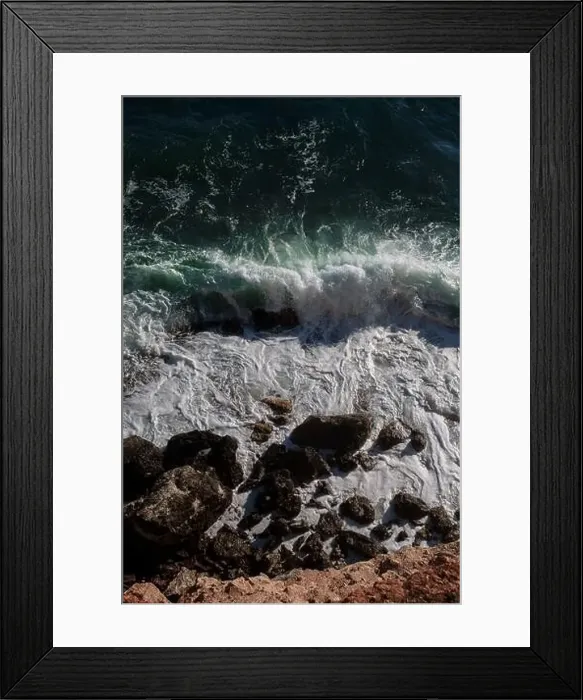 Framed Print : Ocean wave background breaking sea water rocky shore rough seas turquoise water gradient foam Framed Print : Ocean wave background breaking sea water rocky shore rough seas turquoise water gradient foam