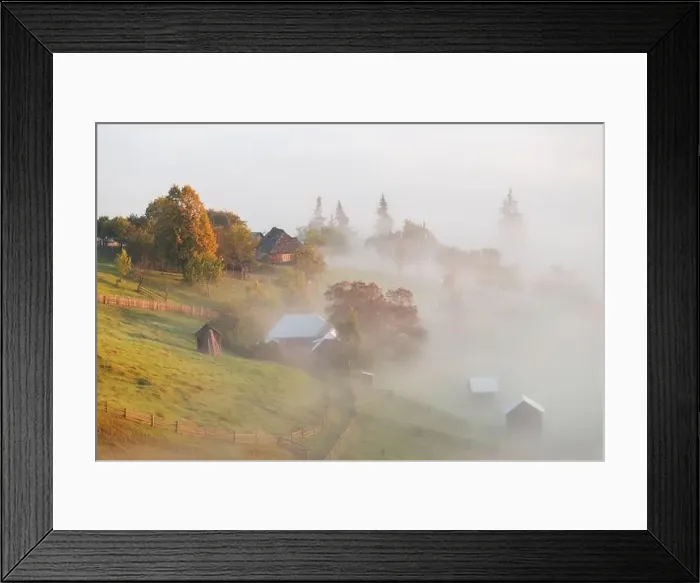Framed Print : Early fall landscape in the beautiful Romanian villages Framed Print : Early fall landscape in the beautiful Romanian villages