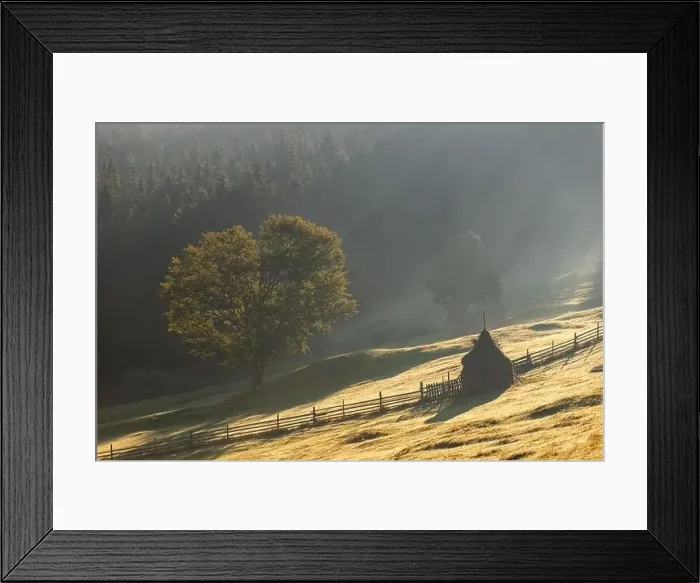 Framed Print : Early fall landscape in the beautiful Romanian villages Framed Print : Early fall landscape in the beautiful Romanian villages