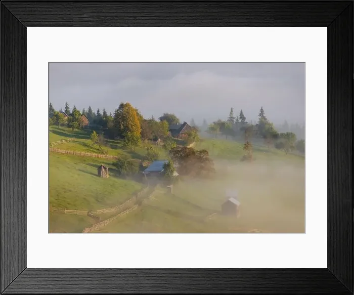 Framed Print : Early fall landscape in the beautiful Romanian villages Framed Print : Early fall landscape in the beautiful Romanian villages
