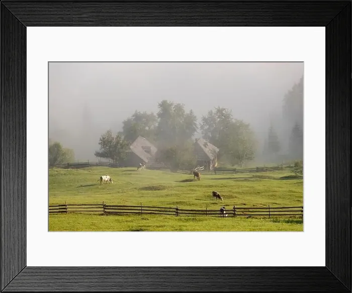 Framed Print : Early fall landscape in the beautiful Romanian villages Framed Print : Early fall landscape in the beautiful Romanian villages