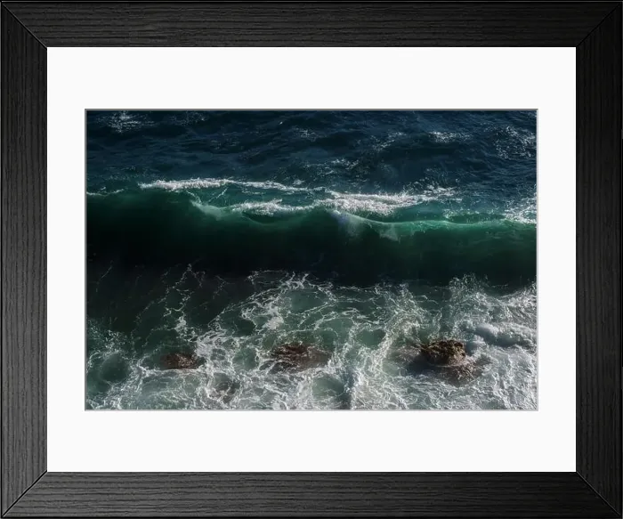 Framed Print : Ocean wave background breaking sea water rocky shore rough seas turquoise water gradient foam Framed Print : Ocean wave background breaking sea water rocky shore rough seas turquoise water gradient foam