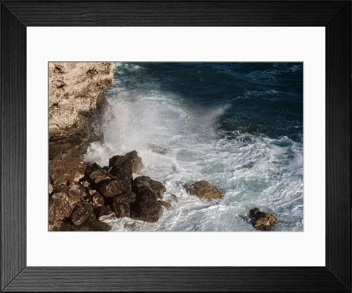 Framed Print : Ocean wave background breaking sea water rocky shore rough seas turquoise water gradient foam Framed Print : Ocean wave background breaking sea water rocky shore rough seas turquoise water gradient foam